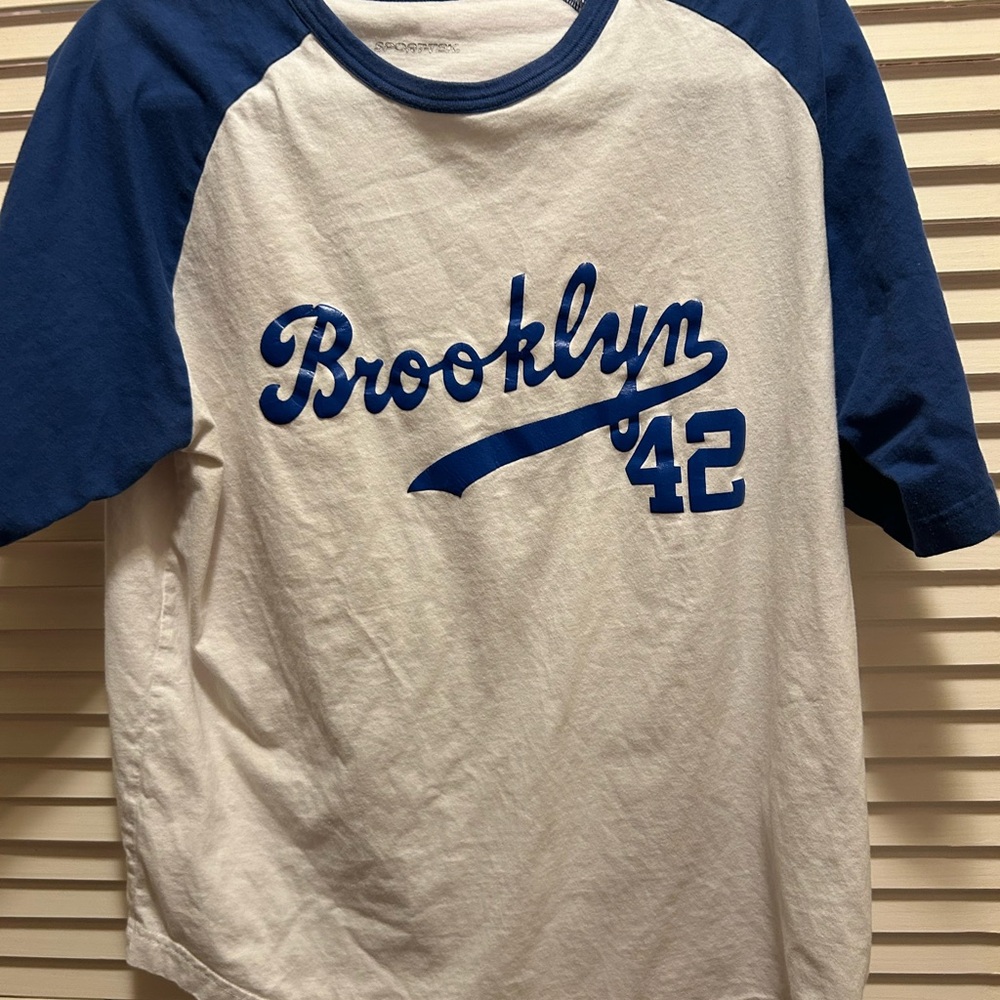 Sport-Tek Men’s Tee - Blue & White “Brooklyn 42”